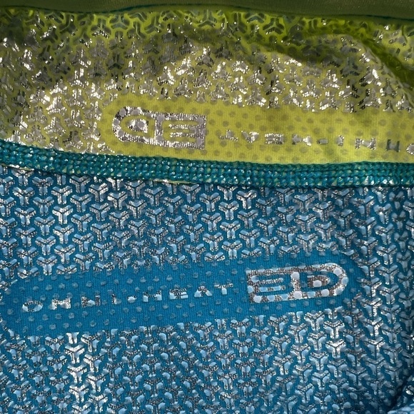 Columbia Youth L 14/16 Omni-Heat 3D Knit Tights Base Layer Colorblock Blue-Green - Picture 8 of 13